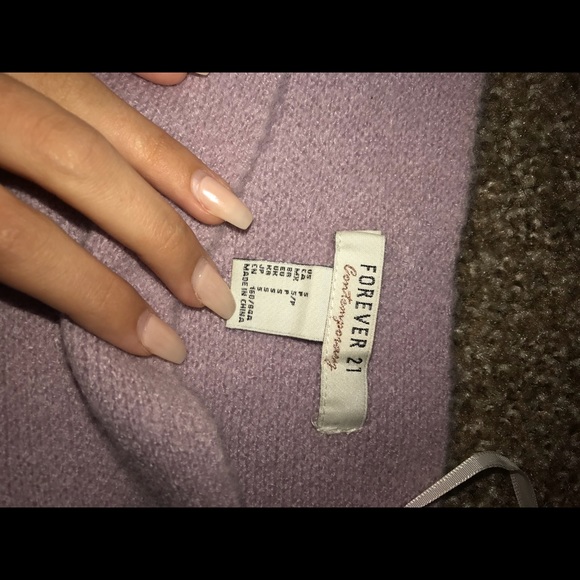 off the shoulder purple sweater - Picture 2 of 2